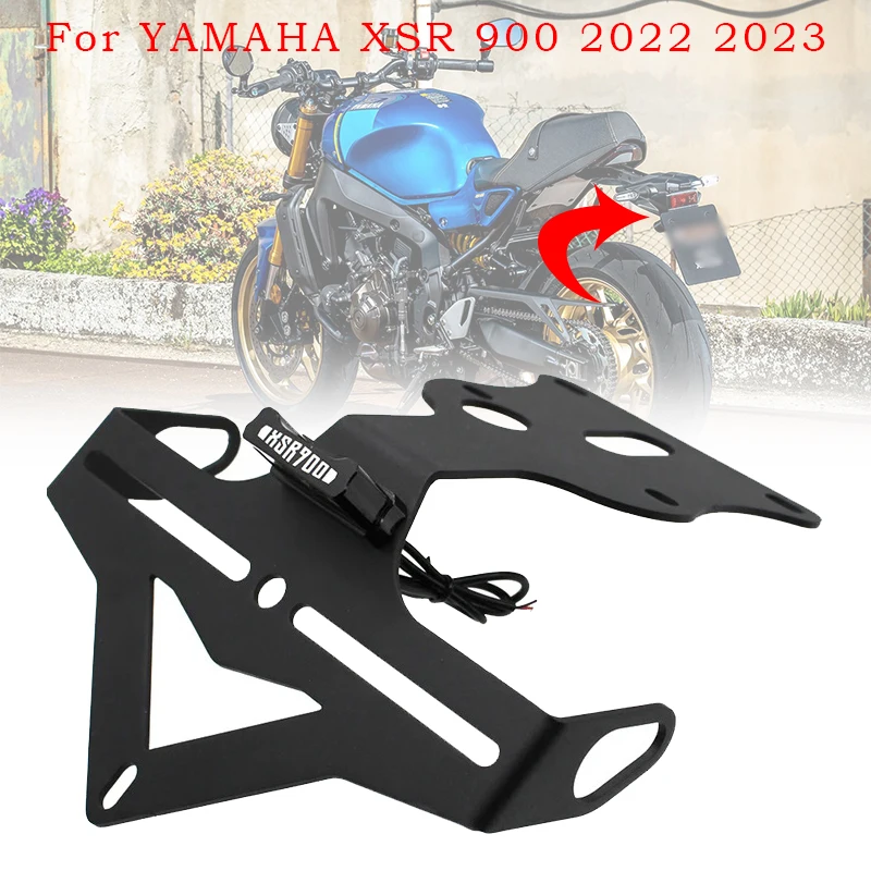 Fit For YAMAHA XSR900 2022-2023 Motorcycle Accessories License Plate Holder LED Light Tail Tidy Fender Eliminator Modified Parts