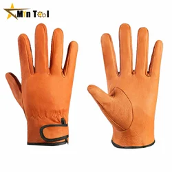 Leather Workers Work Welding Safety Protection Garden Motorcycle Driver Wear-Resistant Gloves Garden Tool