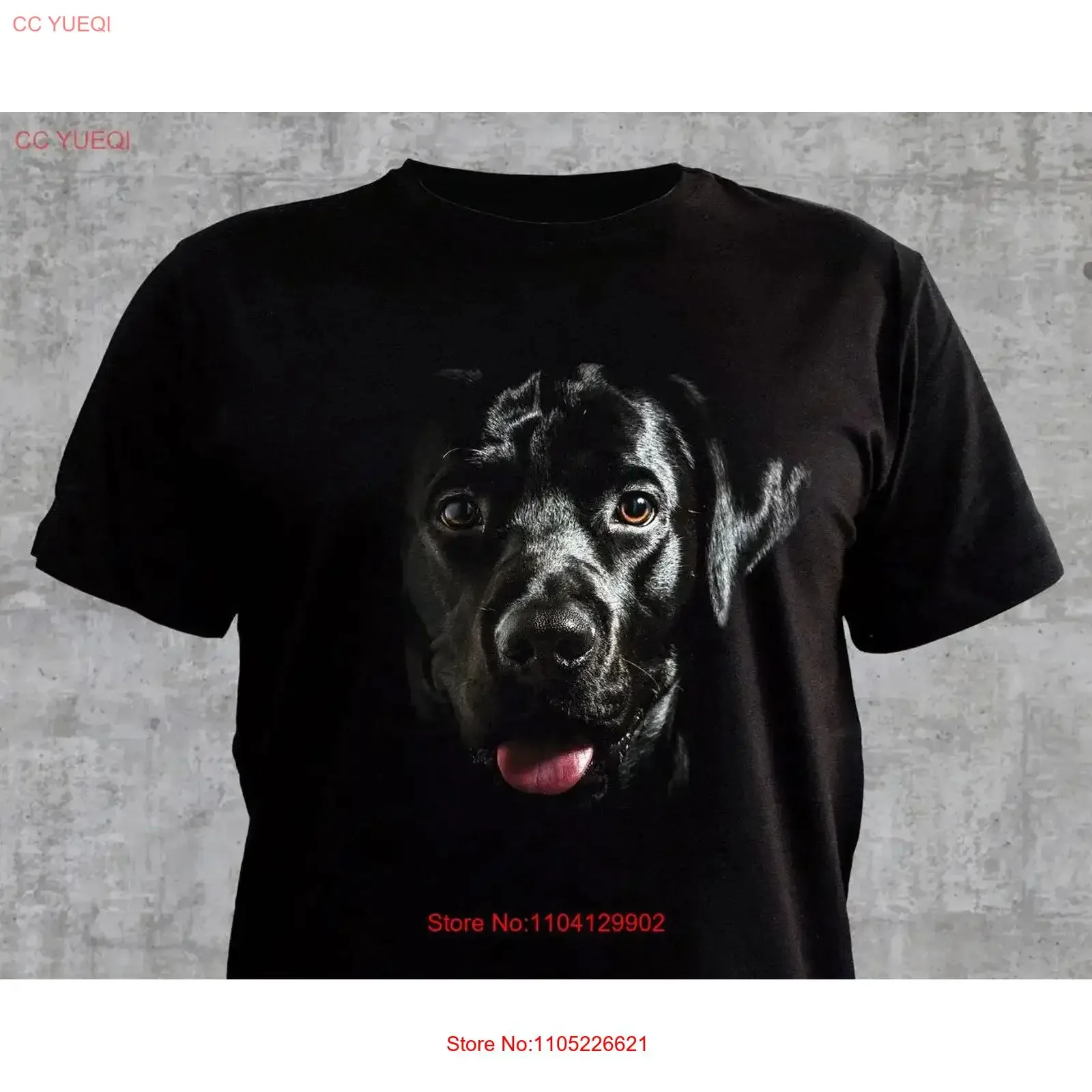 labrador retriever black cute dog T Shirt vintage Washed Top For Everyday Wear Unisex Slightly streetwear designer clothes