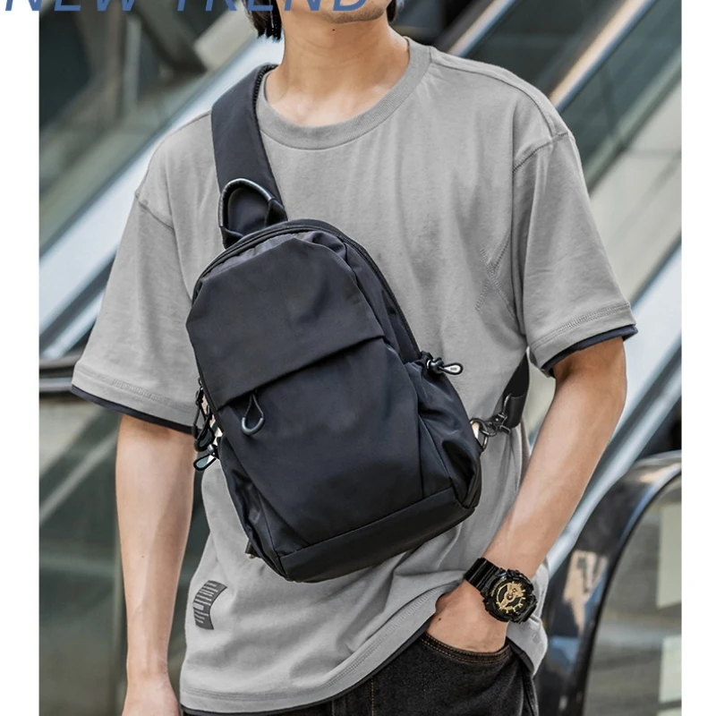 Men Multi-Wear Sling Backpack, Minimalist Waterproof Crossbody Shoulder Backpack for Student Travel Hiking