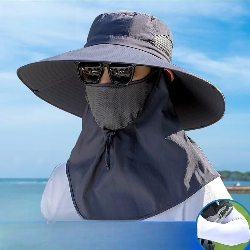 

face mask men's hat fisherman UV outdoor and shade