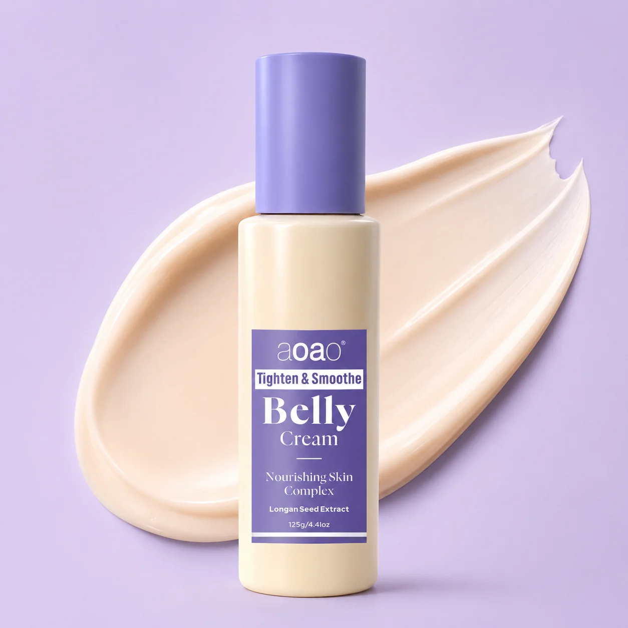 Belly Cream Nourishing Skin Complex Moisturizing Body Cream with Niacinamide Collagen Hyaluronic Acid for Abdomen Skin Care.