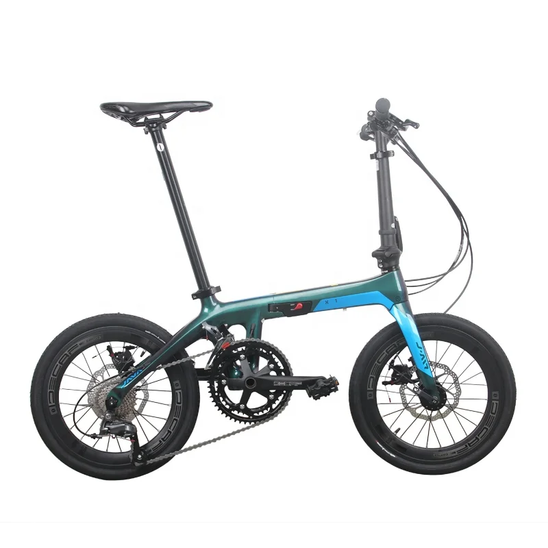 

Folding Bike 16 Inch X1 J.AIR Carbon Fiber Folding Bicycle 18 Speed Hydraulic Disc Brake Men Women Leisure Bike Cycling
