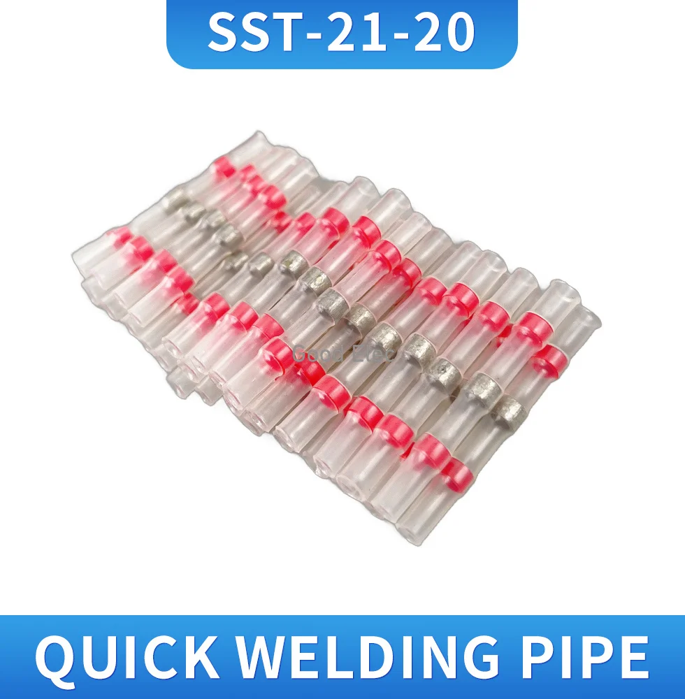 SST-S21 Solder Ring Terminal Sealed Heat Shrink Tube Wire Connector 0.5-1mm² Heat Shrink Quick Terminal Waterproof Quick Butt