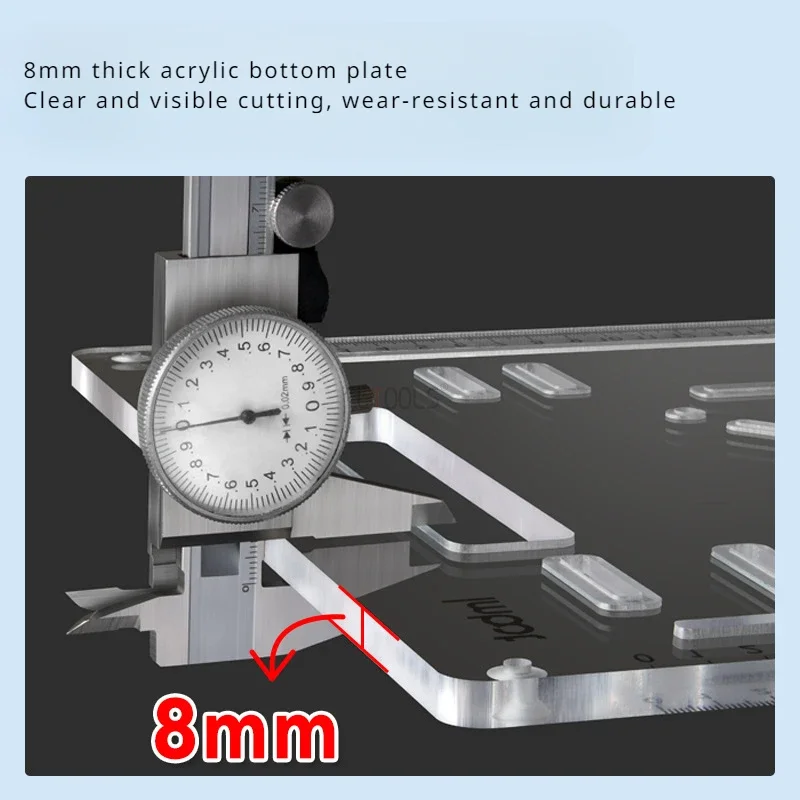 8mm Thick Acrylic Cutting Bottom Plate New 45/° 90 ° Size Gong Machine Cutting Machine Inverted Board Woodworking Home Tools DIY