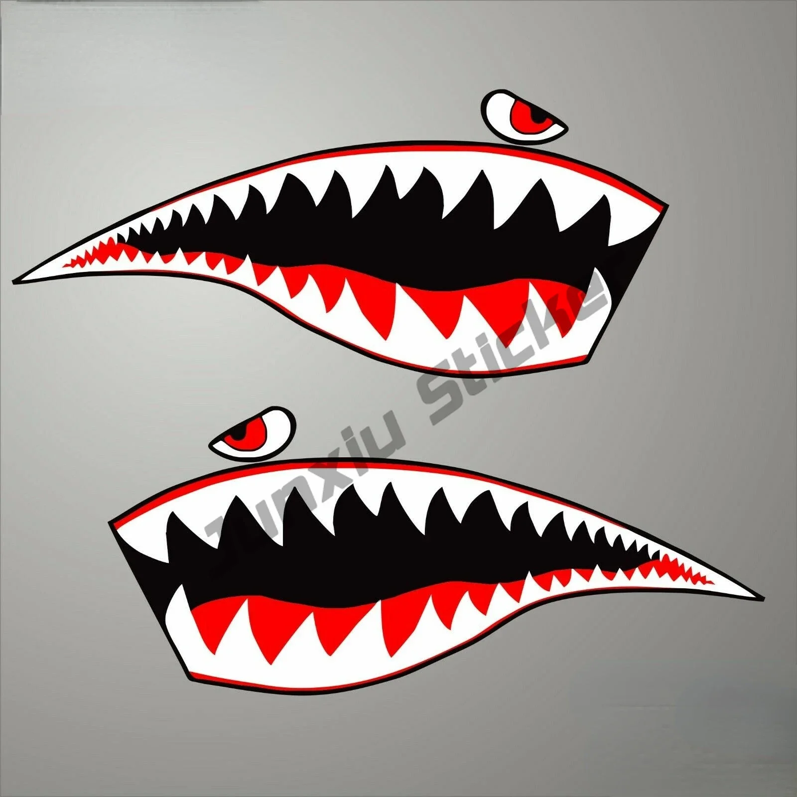 Tiger Shark Warhawk WWII Aircraft Decal Sticker Car Window High Quality Vinyl JDM Refit Decal Car Accessories Exterior PVC13x5cm