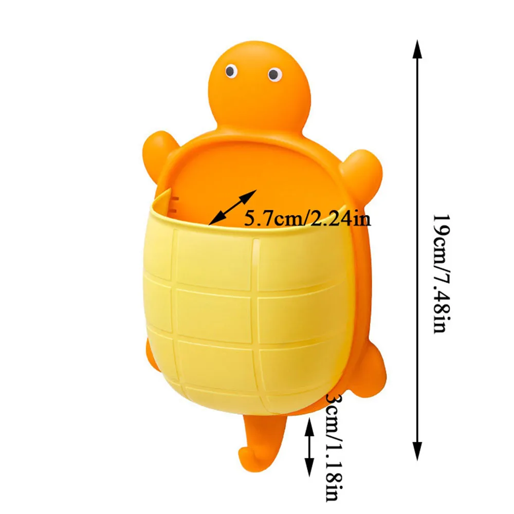 1pc Cute Turtle Design Storage Rack Toothbrush Holder Creative Cartoon Bathroom Storage Organizer Toothbrush Storage Rack