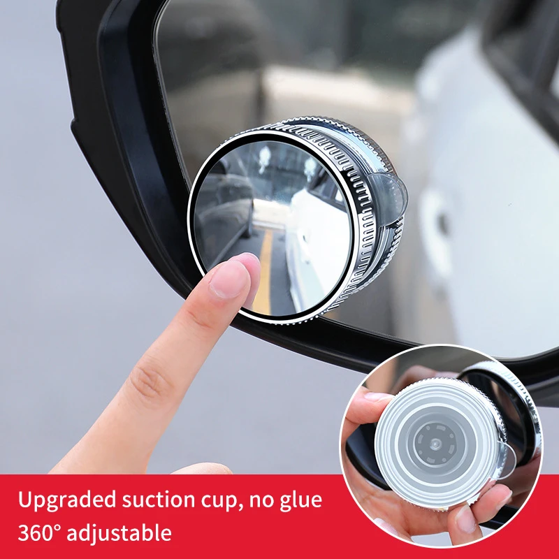 1Pair Blind Spot Mirror For Car Traffic Mirror Car Rear View Mirror 360 Degree Suck Cup Parking Assistant Convex Round Mirror