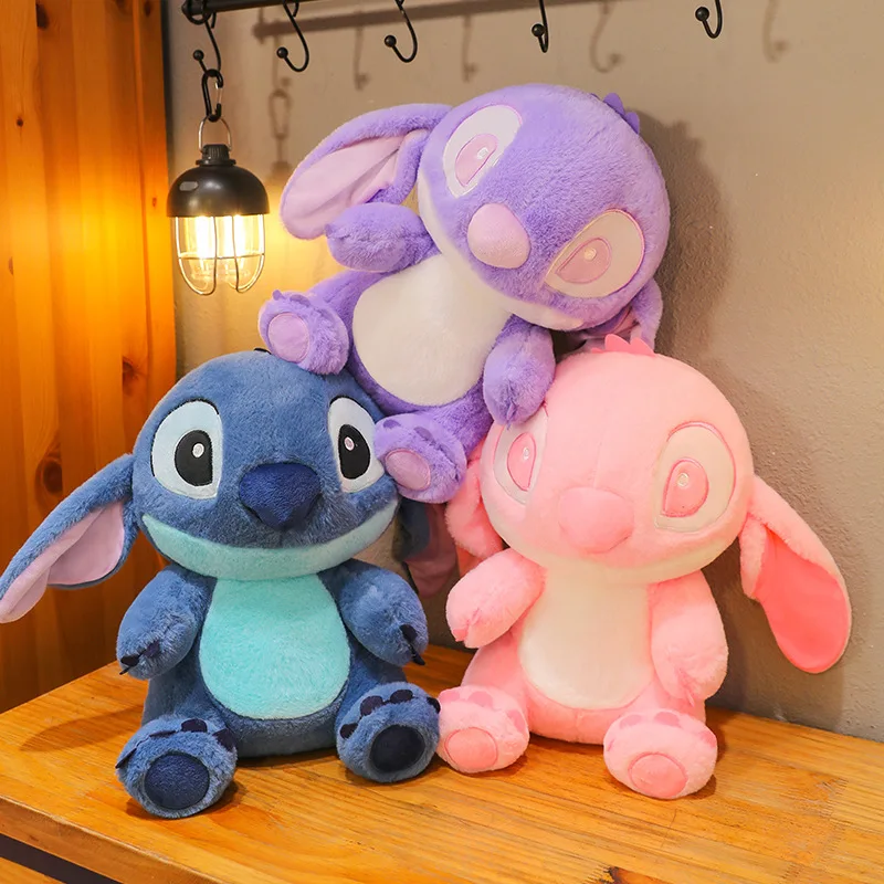 

Disney 35-60cm Lilo & Stitch Plush Toy Kawaii Soft Blue Purple Pink Elf Disney Lilo & Stitch Stuffed Doll Anime Movie Xmas Gift