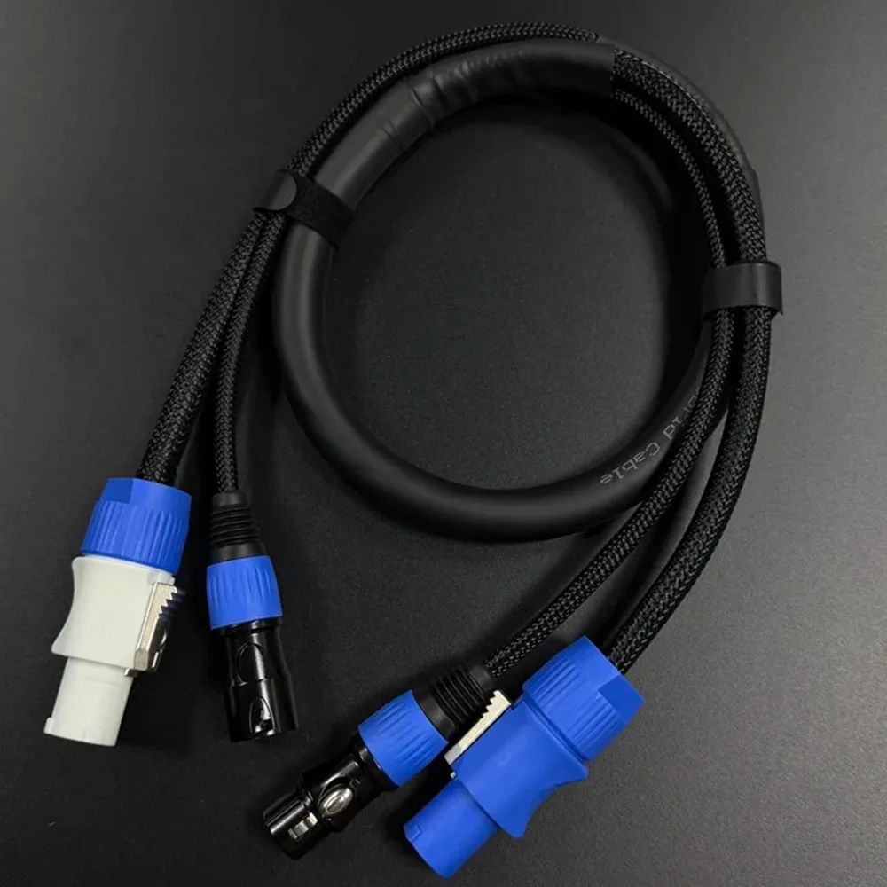 3x1.5mm²/2.5mm² PowerCon and DMX Extension Cable,AC Power DMX 3Pin XLR Signal Combo Cables for Stage Lighting, Concerts, Events