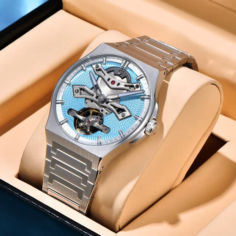 Reloj PAGANI DESIGN Mens Skeleton Mechanical Watch Brand Luxury Automatic Movement Wristwatches for Man Waterproof Montre Homme