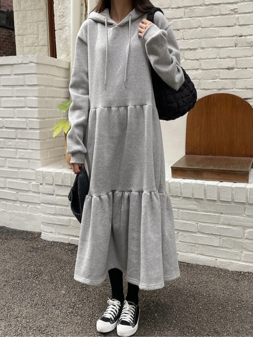 เสื้อฮู้ดดี้ผู้หญิงสไตล์ลำลอง ผ้าปะติดปะต่อ แต่งชายลูกไม้ ดีไซน์เก๋ ใส่สบาย เหมาะสำหรับฤดูใบไม้ร่วง ฤดูหนาว และฤดูใบไม้ผลิ