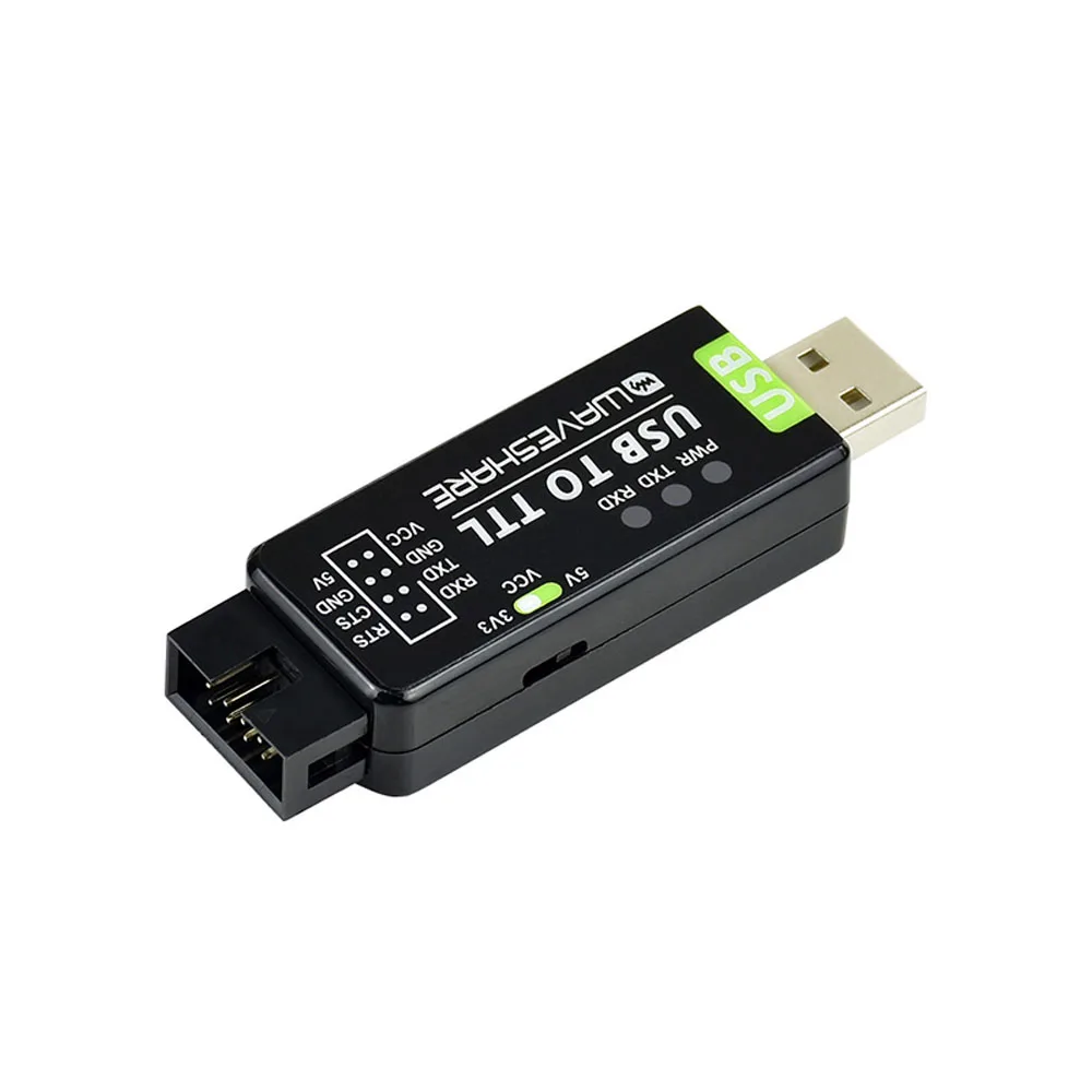 DC 3.3V 5V FT232RL Industrial USB to TTL Serial Communication Module UART Converter 300bps-3Mbps Compatible with Win7/8/8.1/10