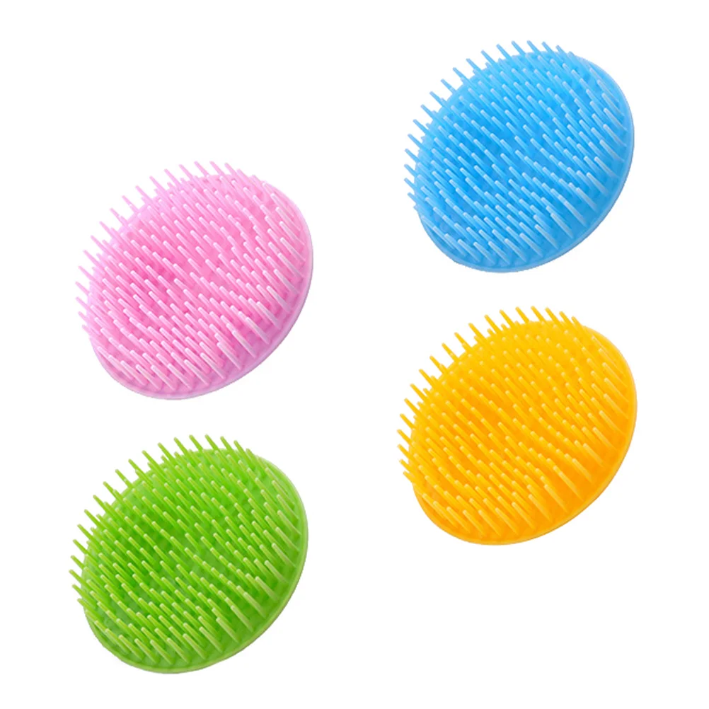 

4 Pcs Dandruff Cleaning Brush Shampoo Hair Scrubber Scalp Head Massaging Comb Massager Washing Brushe