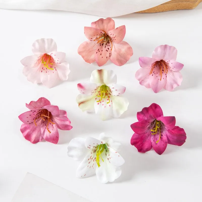 10 Stück künstliche Blumen aus Seide, Schmetterling, Orchidee, Hochzeit, Zuhause, Outdoor, Bogen, Dekoration, Zubehör, Brosche, DIY-Weihnachtskranz – Detail 2