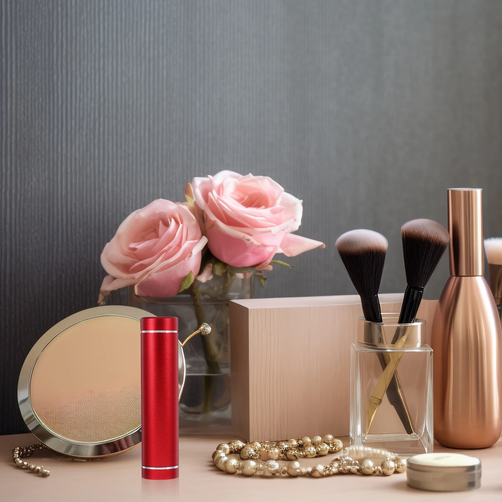 1pc Red Power Bank Storage Box Hidden Compartment Containers Cash Valuables Lightweight Durable Secret Safe Gadgets Portable