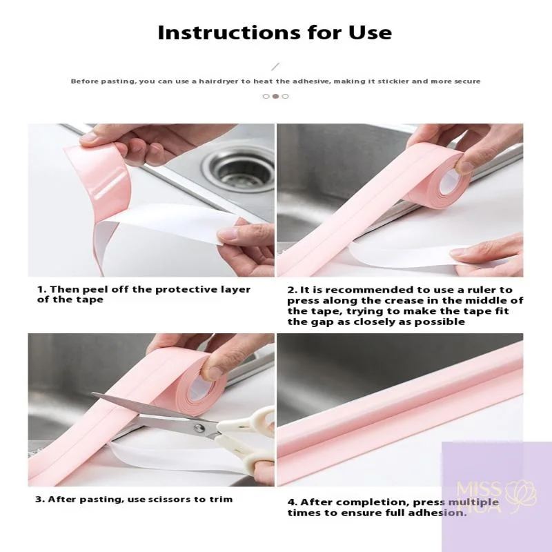 1 لفة من ملصق حوض المطبخ المضاد للعفن والماء المقاوم للرطوبة للمطبخ والحمام