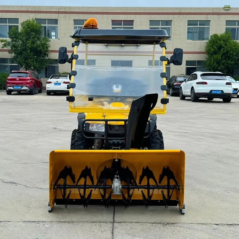Self Propelled Snow Sweeper Vehicle With Enclosed Cabin And Rotary Brush For Municipal Roads Industrial Sites And Cleaning