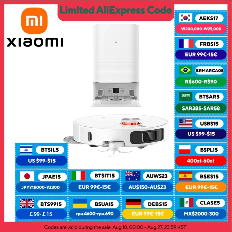 XIAOMI MIJIA M40 Robot Vacuum Cleaner,High-Precision Obstacle Avoidance,12Kpa Suction,Intelligent Mop Lift,LDS laser navigation