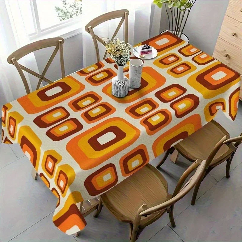 1 piece of retro 1970s napkin - with modern geometric design, minimalist bohemian style, yzb