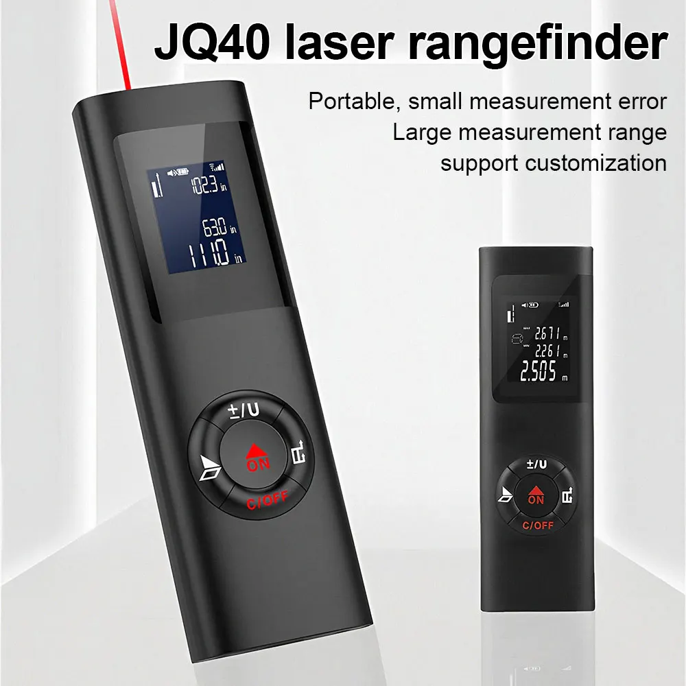 

Mini Laser Distance Meter 40M 60M Portable Measure Infrared Rangefinder USB Rechargeable Laser Range Finder meters/feet/inch