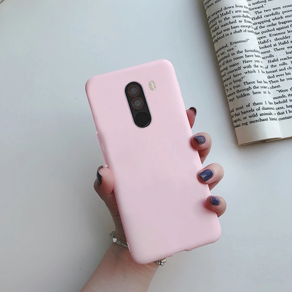 For Xiaomi Pocophone F1 Case Matte Frosted Candy Color TPU Soft Back Cover For Xiaomi Pocophone F1 Poco Phone F1 Case 6.18 inch