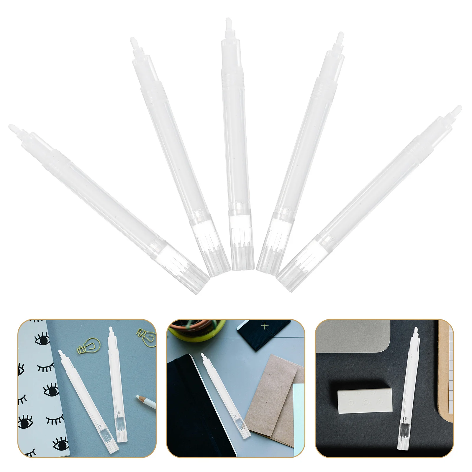 

10 pcs Refillable Paint Pen Blank Acrylic Graffiti Markers Tilted Tip Empty Drawing Pen For Oil Water Ink Painting Crafts Art