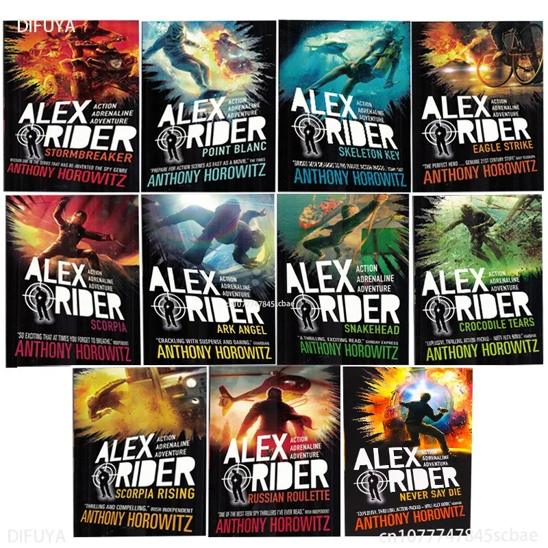 13 Books English Novel AlexRiderTheBookCollection English Books for Children The Complete Alex Rider Anniversary Collection