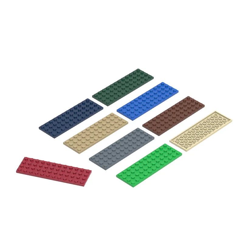Wange 3029 100g/15 pièces 4x12 blocs de construction de planche de base bricolage accessoires d'assemblage compatibles avec les briques à plaque mince jouets pour enfants
