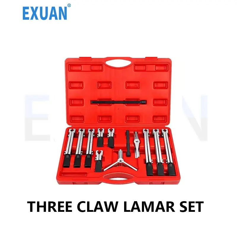 

13PCS Three Claw Lamar Set Full Range Lamar Auto Repair Components Three Jaw Bearing Combination Tool Dual Arm Universal Puller