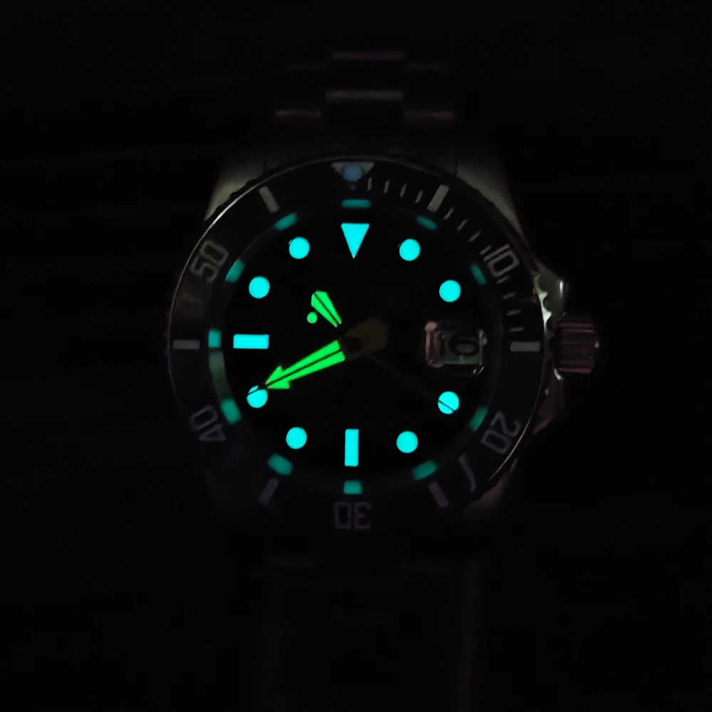 40mm Men\'s Watch NH35A Movement Red.Yellow.Blue.Super Bright Luminous Dial Submarine Bezel For Divers Mechanical Men\'s Watch