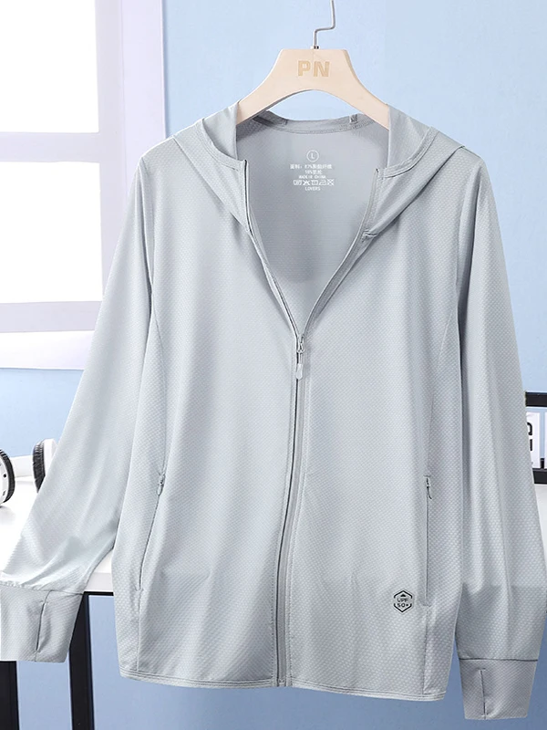 

Легкая дышащая одежда из ледяного шелка с защитой от ультрафиолета для мужчин и женщин, летняя куртка с защитой от ультрафиолета, молодежная модная одежда