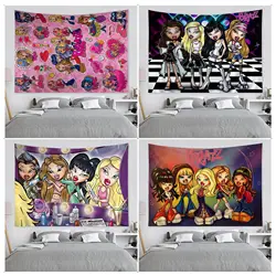 Bratz Dolls Cartoon Tapestry Cheap Hippie Wall Hanging Bohemian Wall Tapestries Mandala Wall Hanging Home Decor