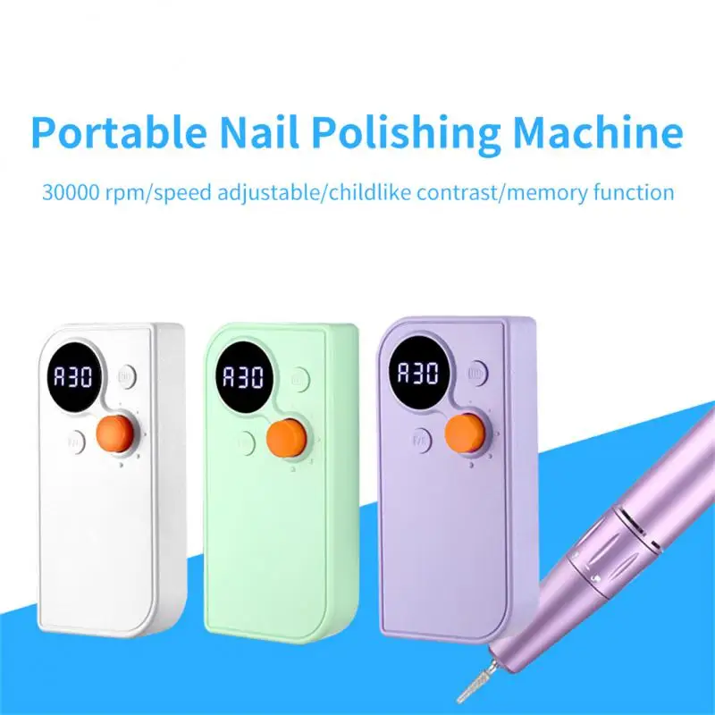 Wiederauf ladbare Nagel bohrmaschine 30000 U/min tragbare Maniküre-Maschine für Gel-Nagellack mit Pause-Funktion Nail Art Tool entfernen