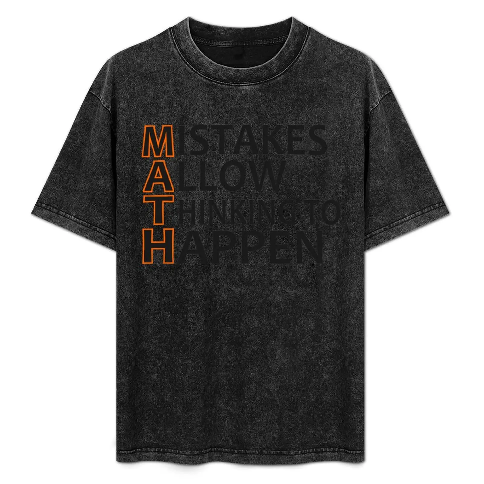Mistakes allow thinking to happen Funny Math Gifts T-Shirt Basic Short Sleeve T-Shirt for Men