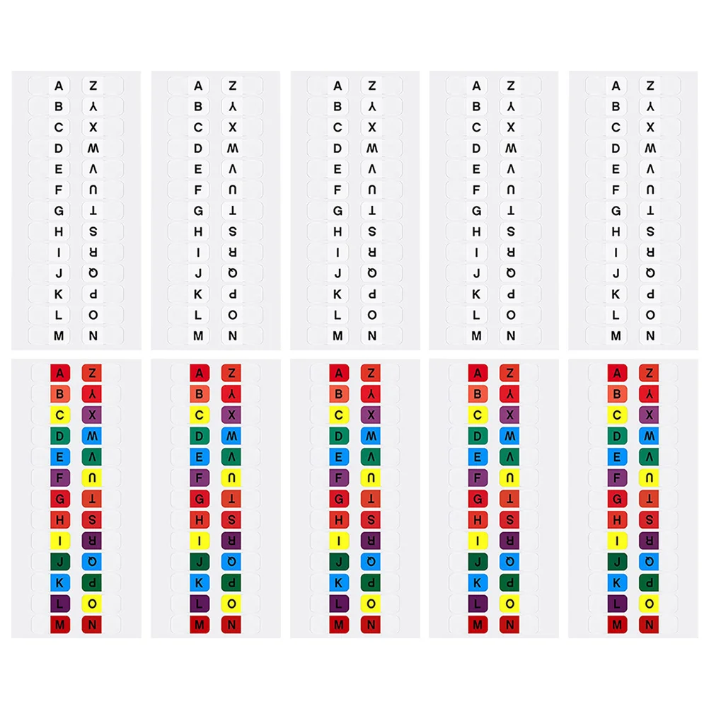 30 arkuszy Znak Litera Alfabet Indeks Naklejki Etykiety studenckie Małe zakładki do notatników Kolor zwierząt
