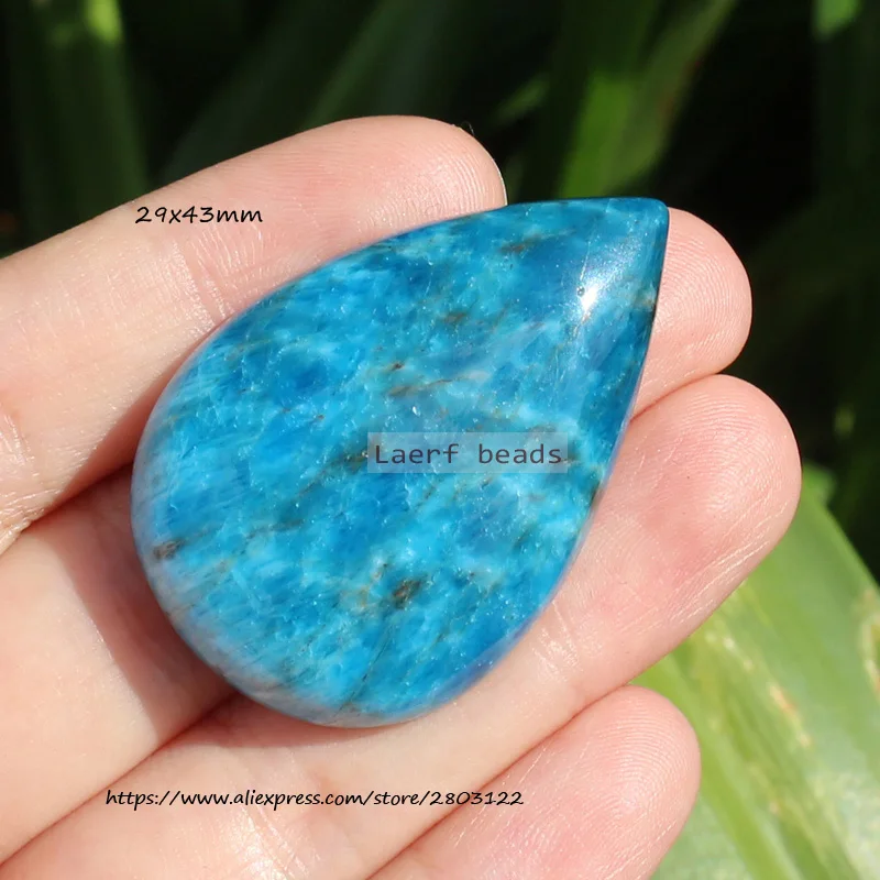 Natural Apatite Real Gem Stone Water Drop Shape Pandent ,100% Natural Guarantee, For DIY Jewelry Making !