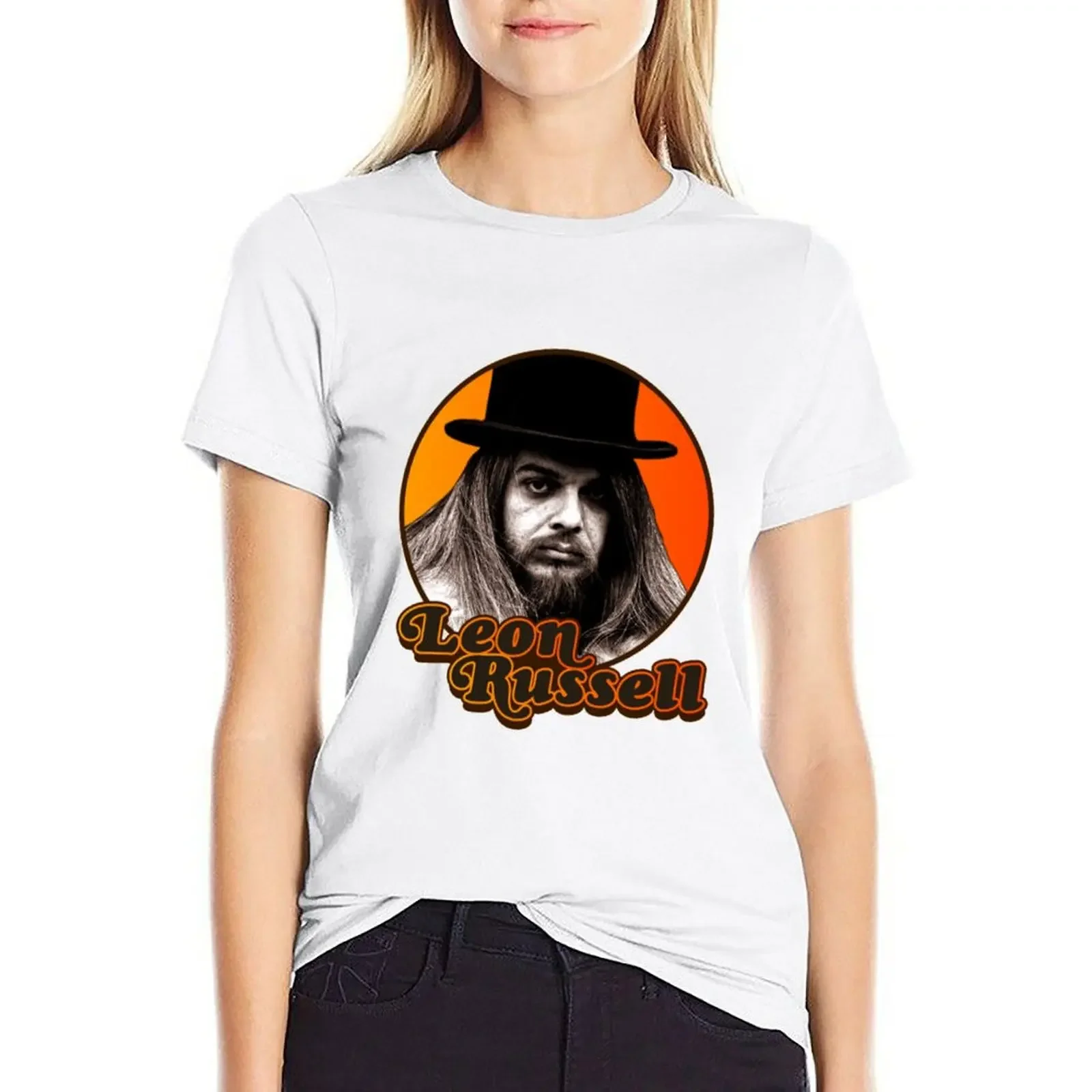 Leon Russell T-shirt oversized tops lady clothes spring clothes Women 2024