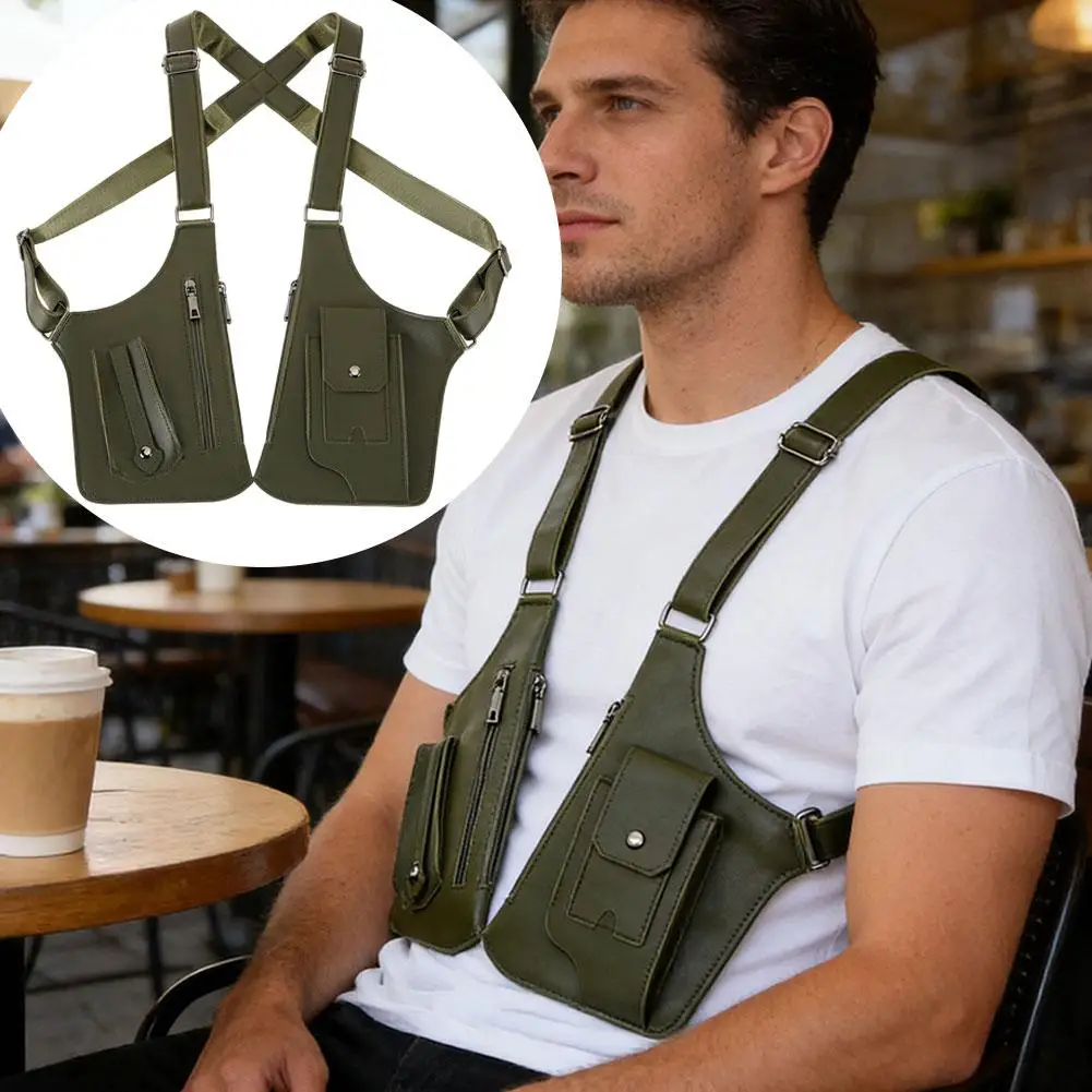 multi-pocket-adjustable-strap-men's-retro-crossbody-bag-anti-theft-waterproof-pu-bag-retro-double-shoulder-strap