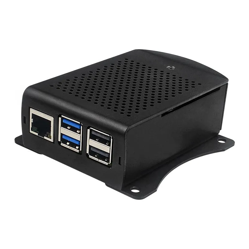 Raspberry Pi 5 Mesh Aluminum Alloy Case Raspberry Pi 5 Heat Dissipation Metal Protective Case Compatible with Radiator