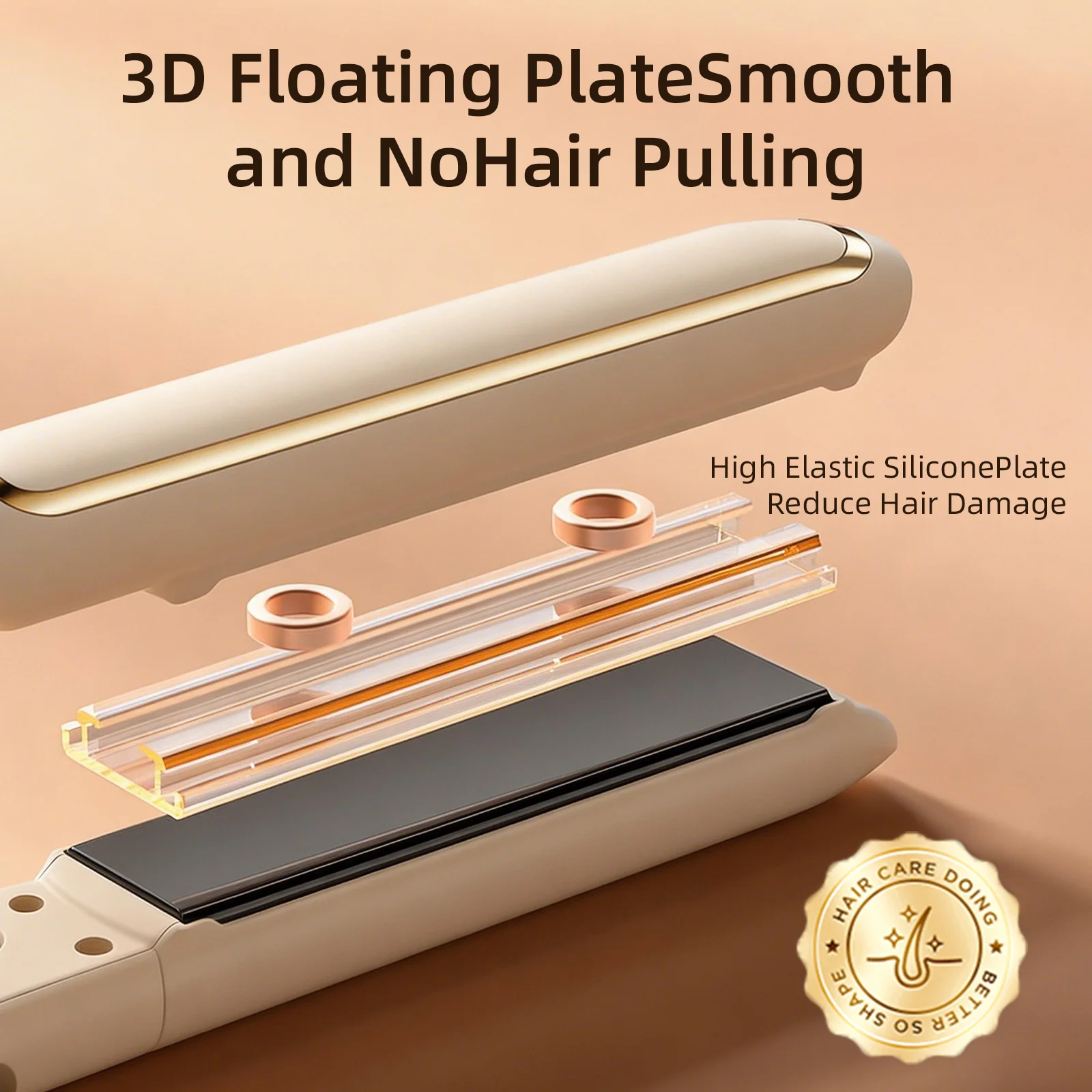 Women's Electric Hotel Hair Straightener LED Temperature   Compatible Multifunction