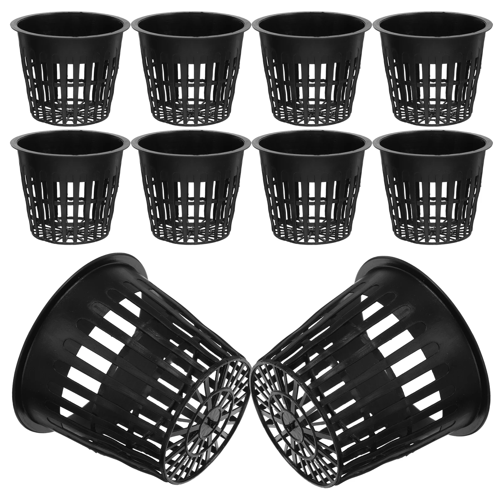 

10pcs Hydroponic Orchid Pots Plastic Mesh Plant Nursery Cups Garden Planting Baskets for Plants Water Culture