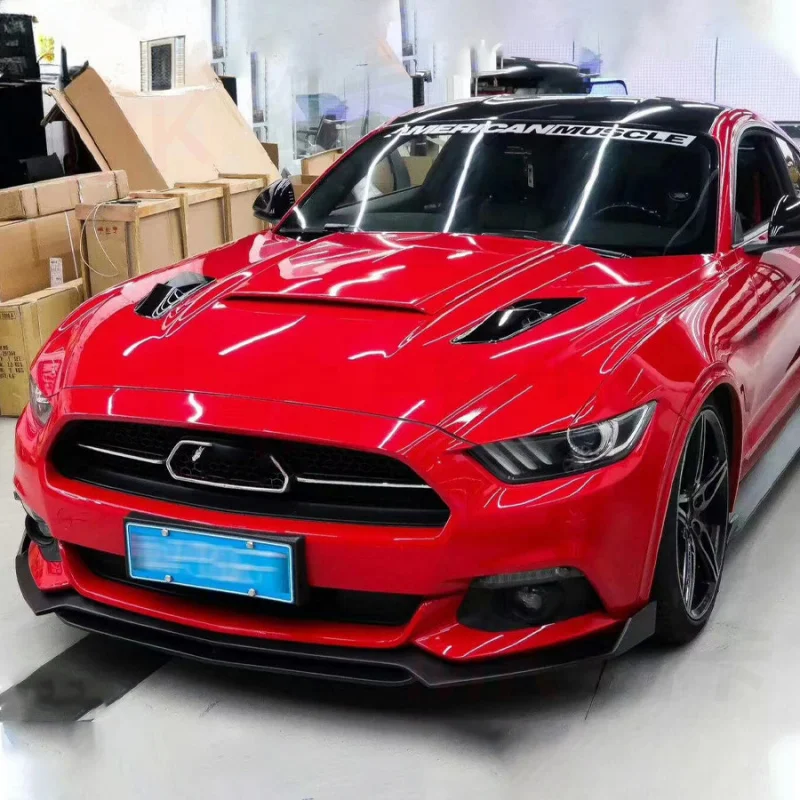 

Suitable for Ford Mustang Carbon Fiber Cover ROUSH Style Engine Hood 2015-2017