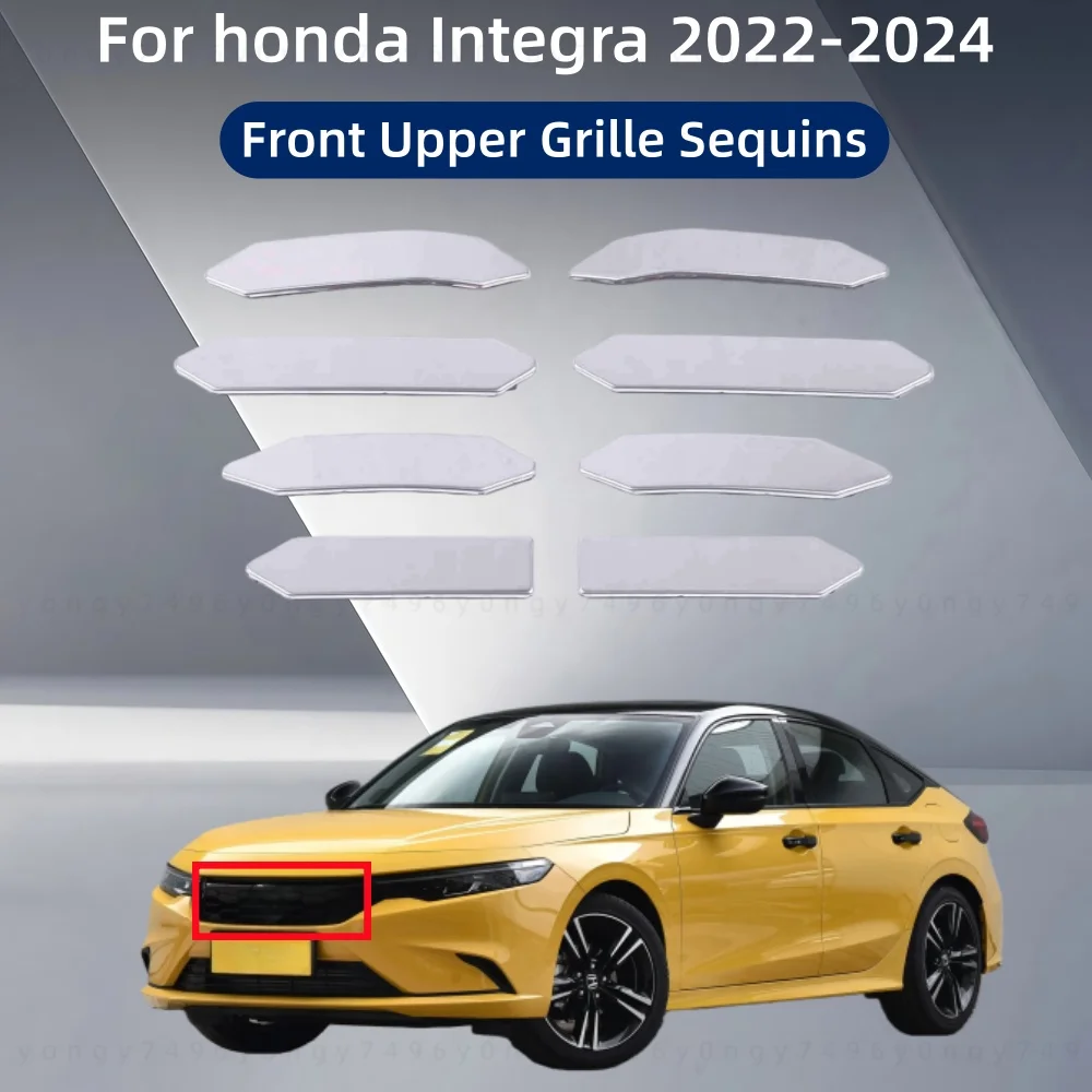 

Car Upgrade Decoration For Honda Integra 2022-2024 Front Upper Grille Sequins Trim Stickers Styling Modification Accessory