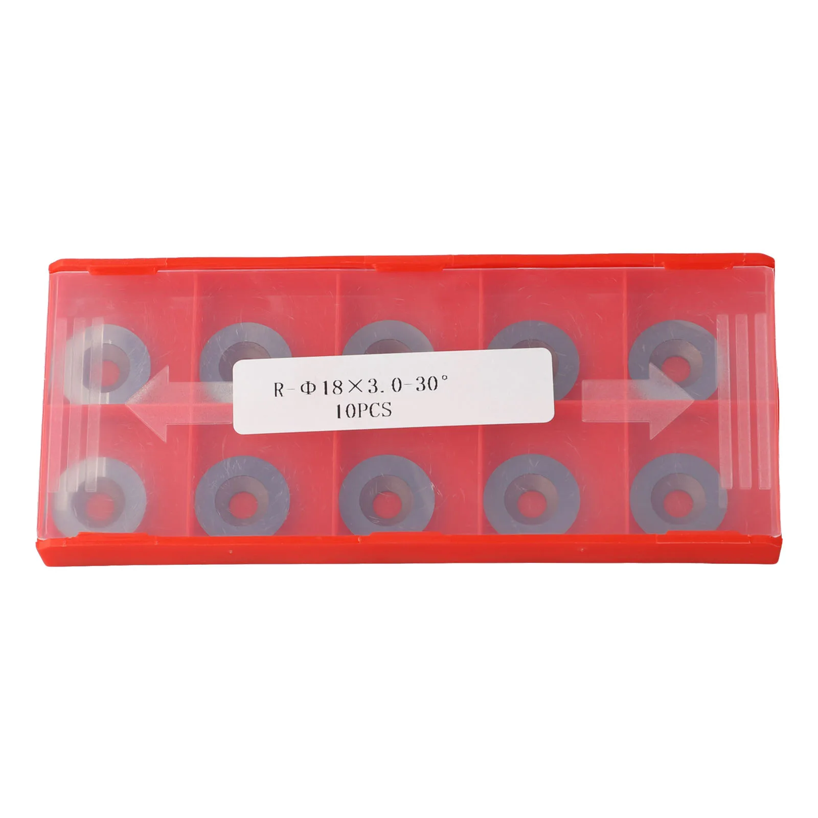 10Pcs/Box Round Carbide Inserts 18x3mm 30° for Woodworking Lathe Cutting Blades Smooth Finish Bends Concave Hollowing Turning