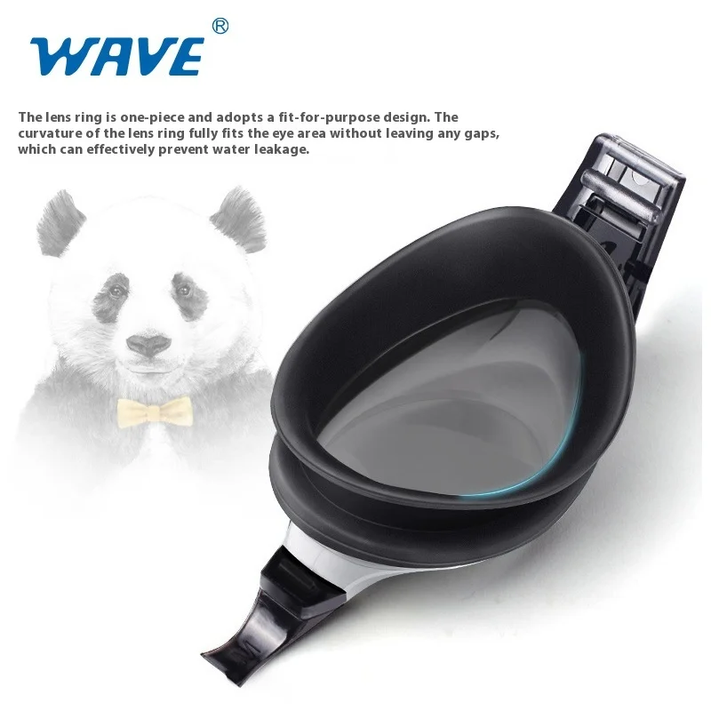 WAVE Professionele UV-waterdichte anti-sterke UV HD-zwembril Siliconen anti-condens zwembril met groot frame