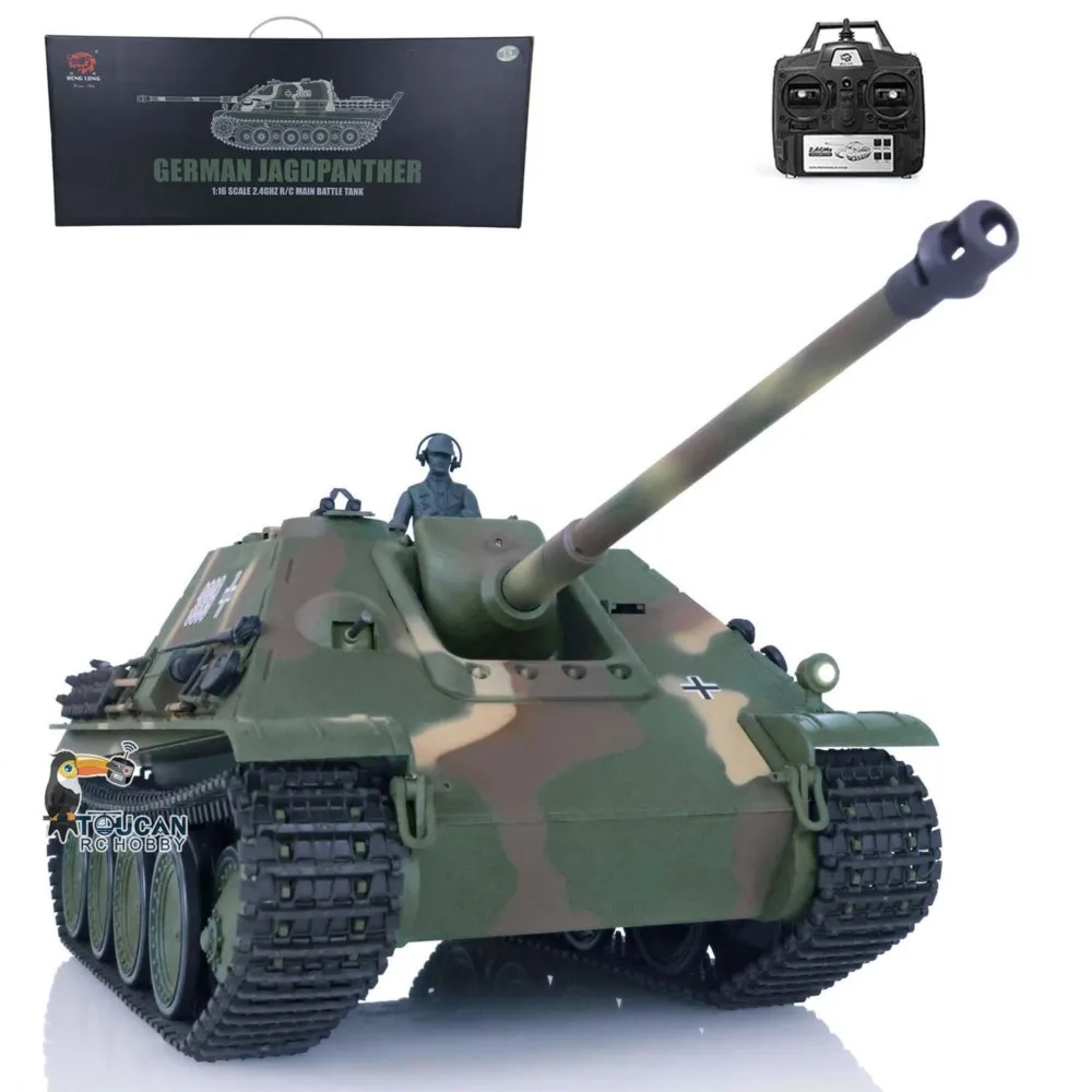 2,4G Heng Long 1/16 escala 7,0 versión de plástico Jadpanther RTR RC tanque modelo 3869 coches Radio Control Panzer vehículo regalos TH17437