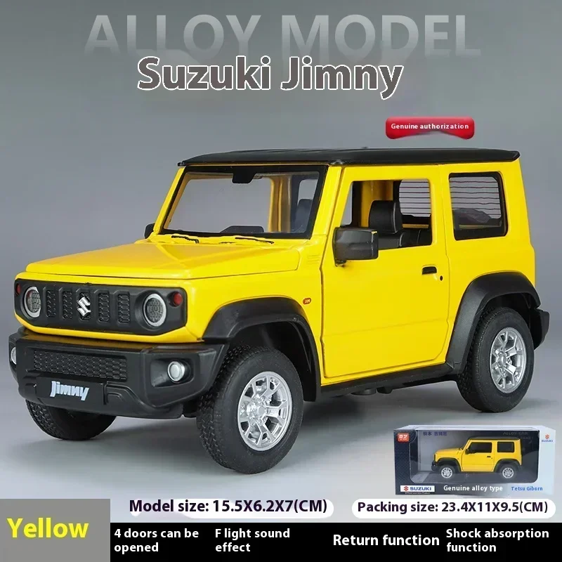 

1:24 Suzuki Jimny внедорожник из сплава металла литая модель автомобиля со звуком и интерьером коллекция дисплей хобби украшение подарки для мальчика