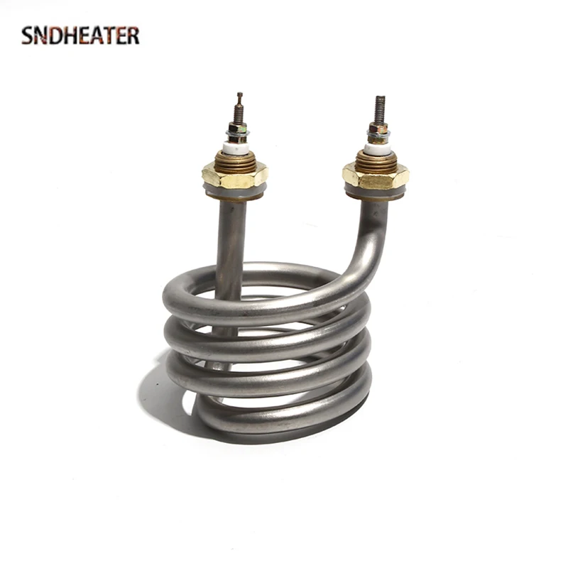 SNDHEATER Electric Distill Heating Element 220V/380V Curved Copper Thread Immersion Water Tank Heater 2.5KW/3KW/4.5KW 80*80MM