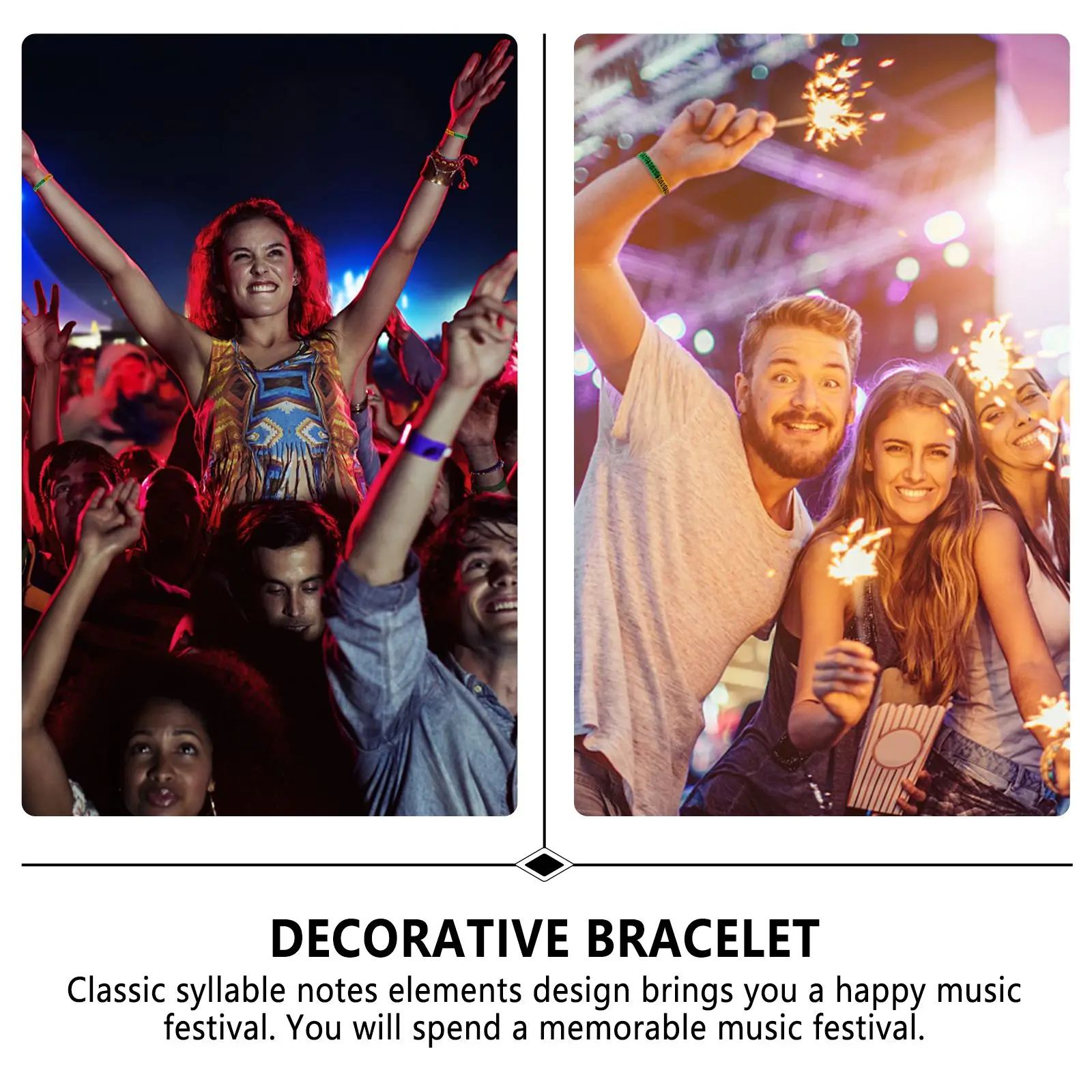 

10 Pcs Fan Electronic Musical Bracelet Child Party Supplies Silica Gel Silicone Bracelets Notes